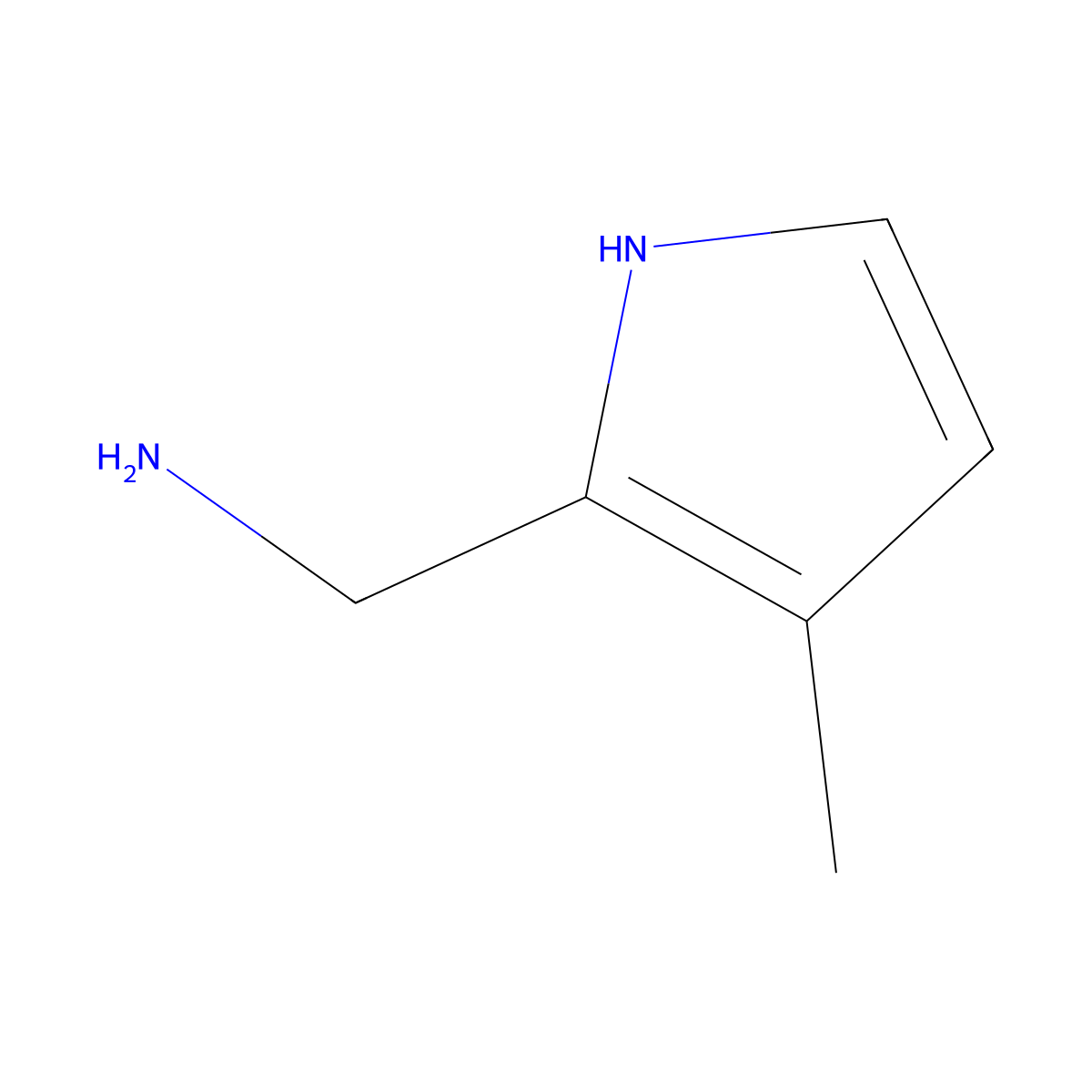 (3-Methyl-1H-pyrrol-2-yl)methanamine molecular structure, CAS 1501077-98-0
