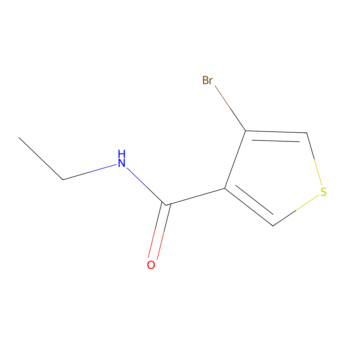 4-bromo-N-ethylthiophene-3-carboxamide molecular structure, CAS 150108-64-8