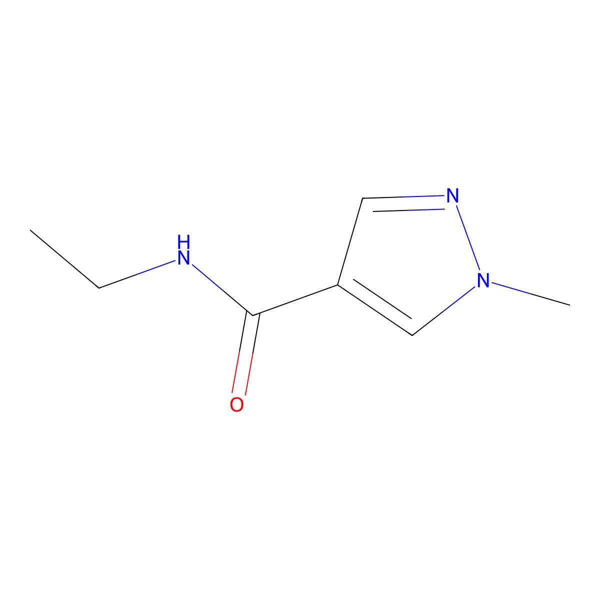 N-Ethyl-1-methyl-1H-pyrazole-4-carboxamide molecular structure, CAS 150108-77-3
