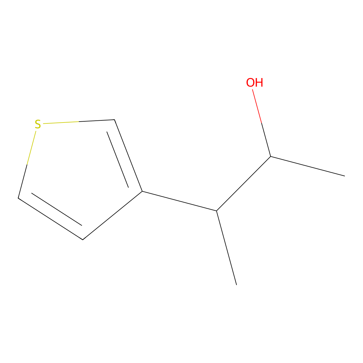 3-(Thiophen-3-yl)butan-2-ol molecular structure, CAS 1501082-26-3