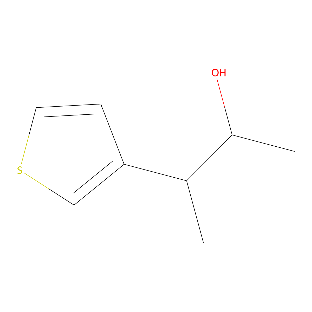 3-(Thiophen-3-yl)butan-2-ol molecular structure, CAS 1501082-26-3