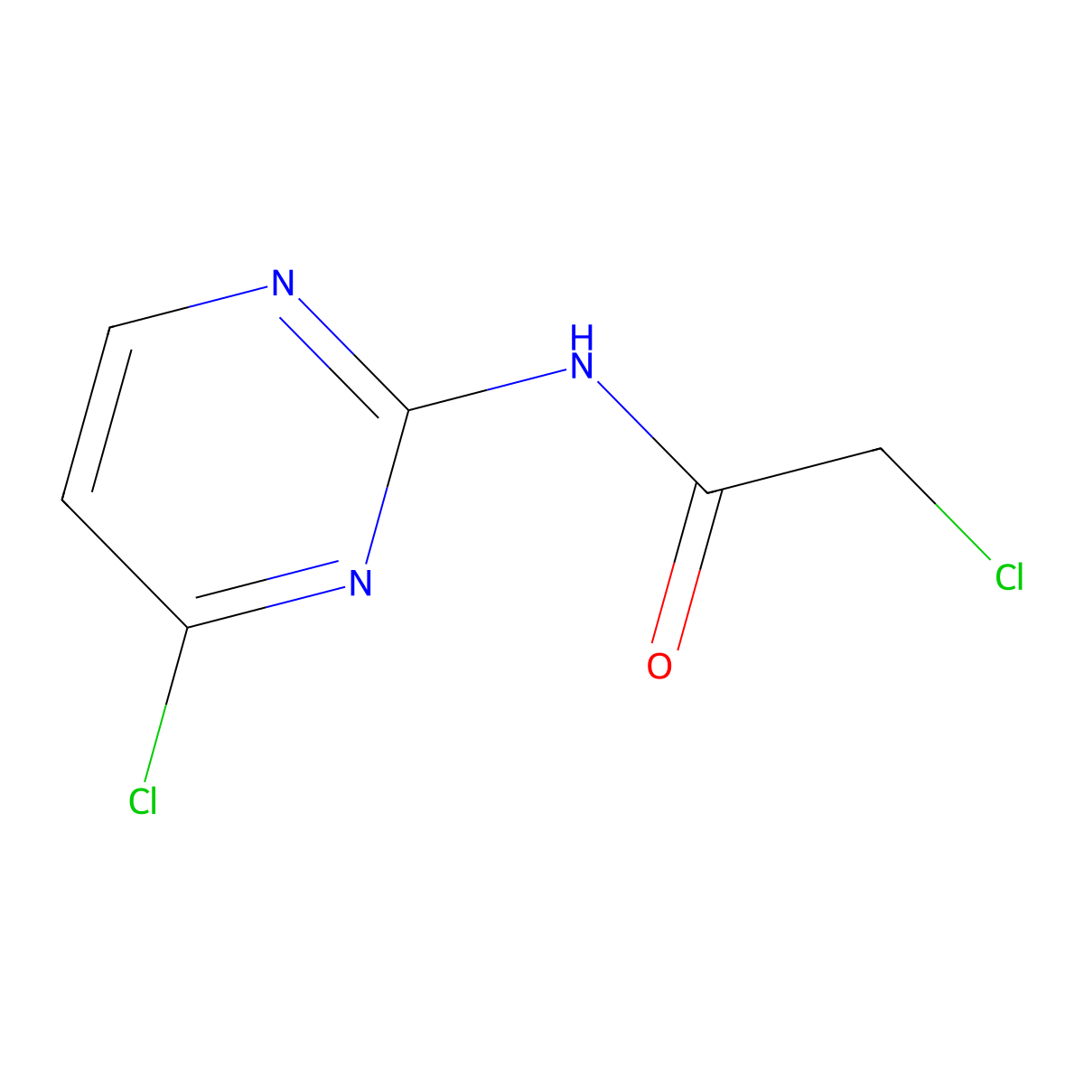 2-Chloro-N-(4-chloropyrimidin-2-yl)acetamide molecular structure, CAS 1501083-77-7