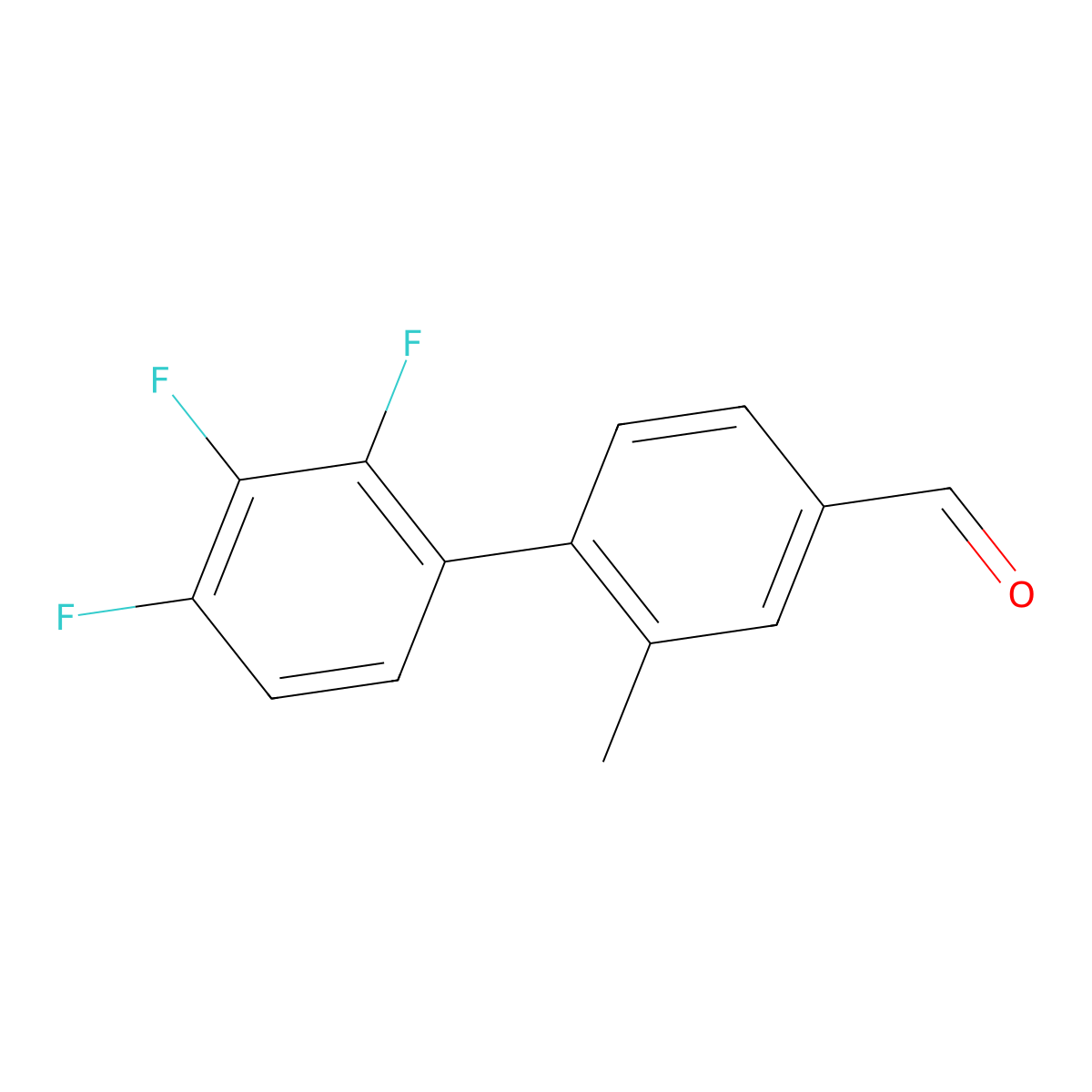3-Methyl-4-(2,3,4-trifluorophenyl)benzaldehyde molecular structure, CAS 1501093-68-0