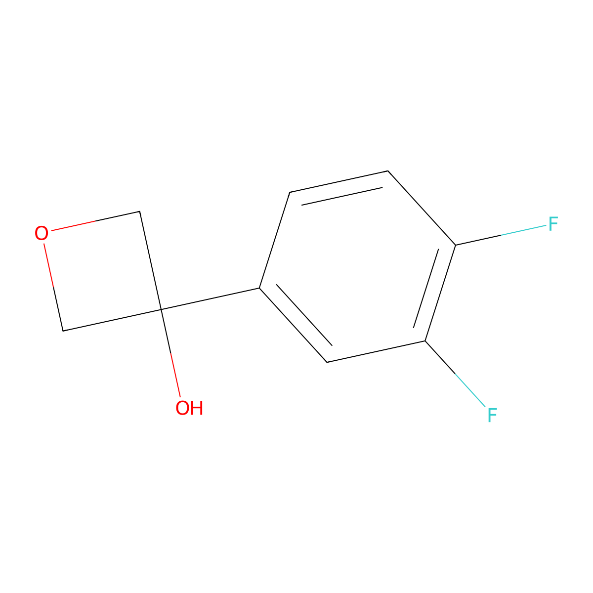 3-(3,4-Difluorophenyl)-3-oxetanol molecular structure, CAS 1501101-67-2