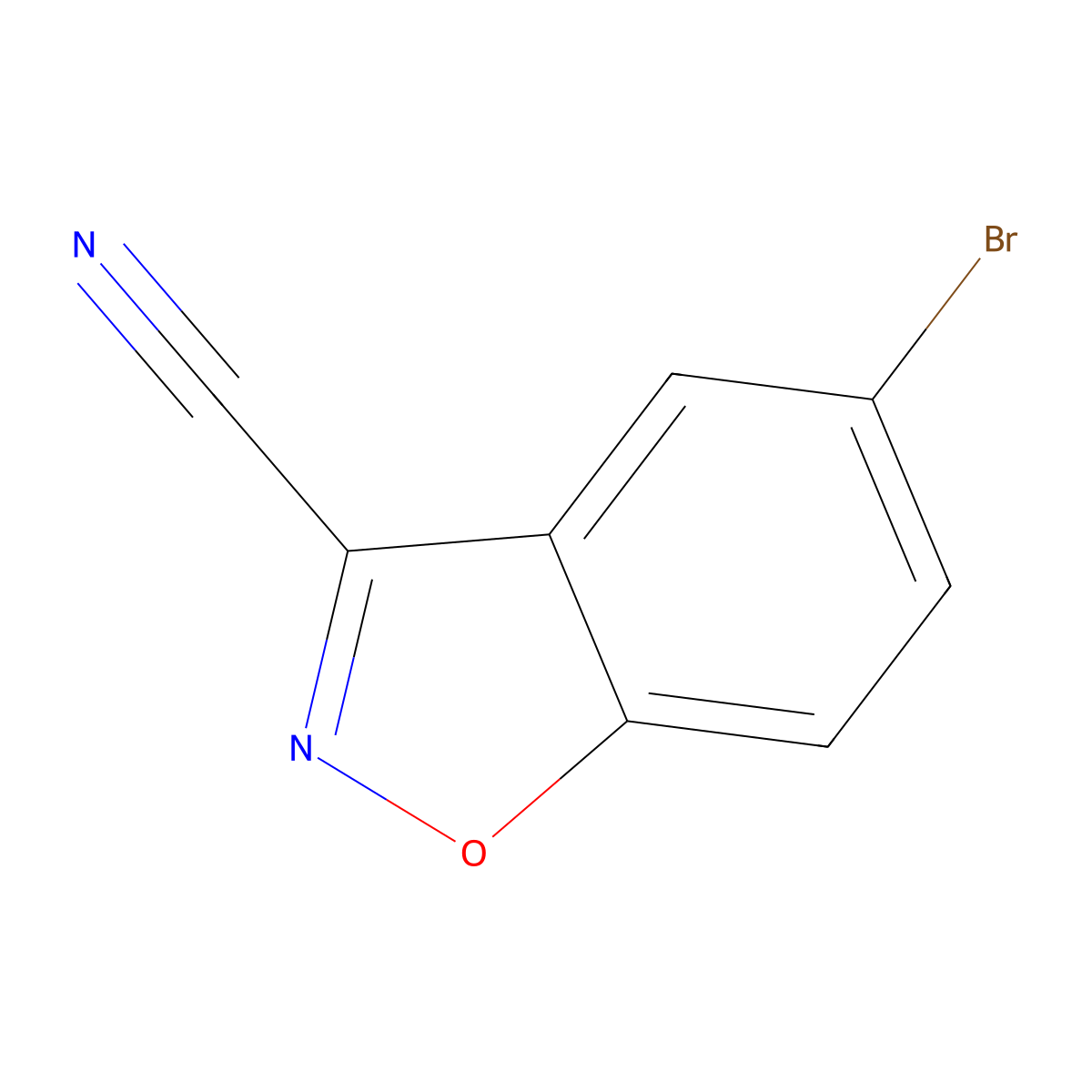 5-Bromo-1,2-benzoxazole-3-carbonitrile molecular structure, CAS 1501114-09-5