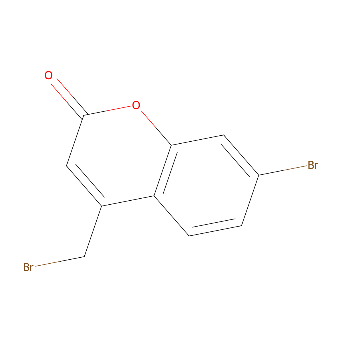 7-bromo-4-(bromomethyl)-2H-chromen-2-one molecular structure, CAS 1501118-77-9