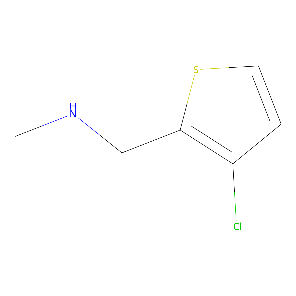 [(3-Chlorothiophen-2-yl)methyl](methyl)amine molecular structure, CAS 1501123-79-0