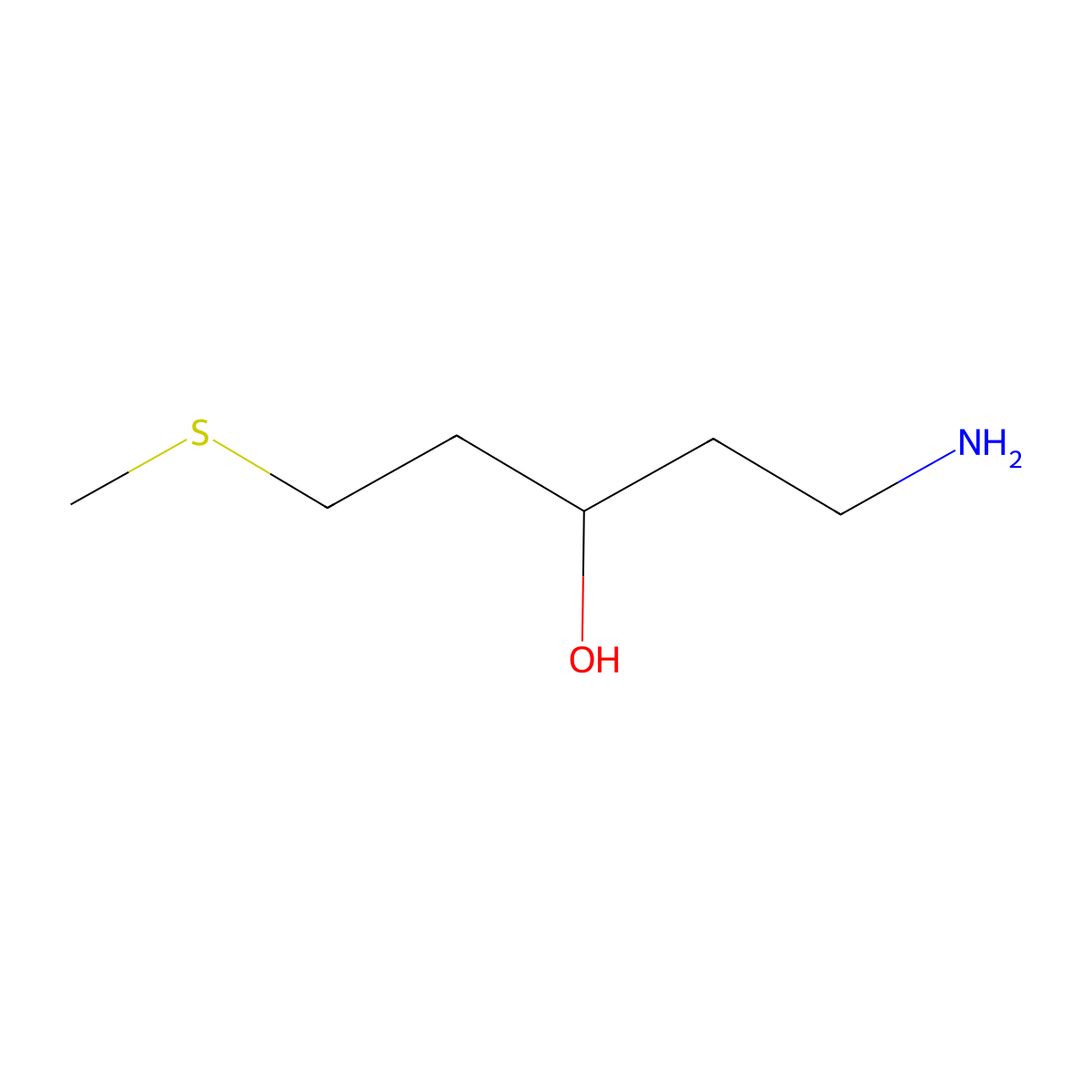 1-Amino-5-(methylsulfanyl)pentan-3-ol molecular structure, CAS 1501130-38-6