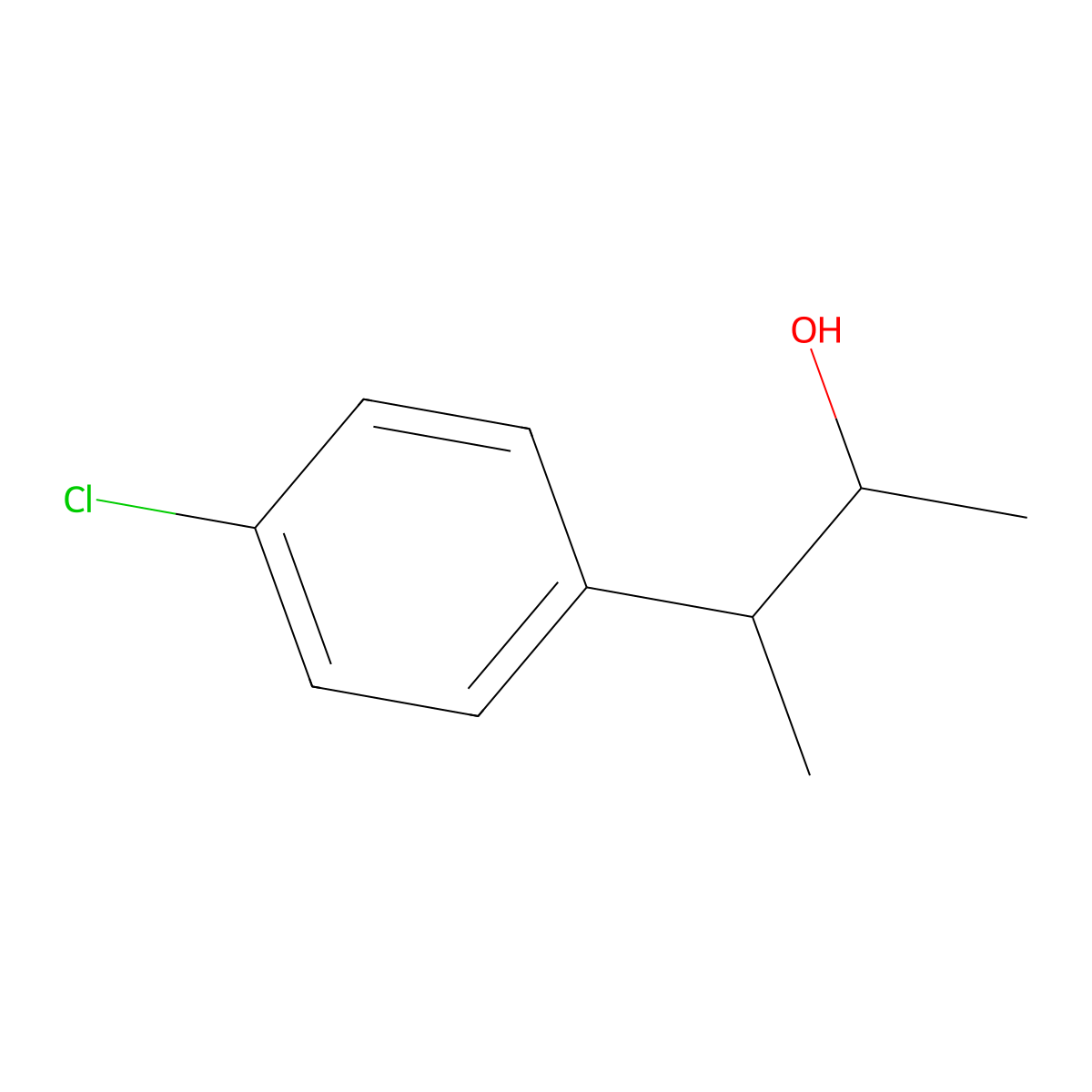3-(4-Chlorophenyl)butan-2-ol molecular structure, CAS 1501138-96-0