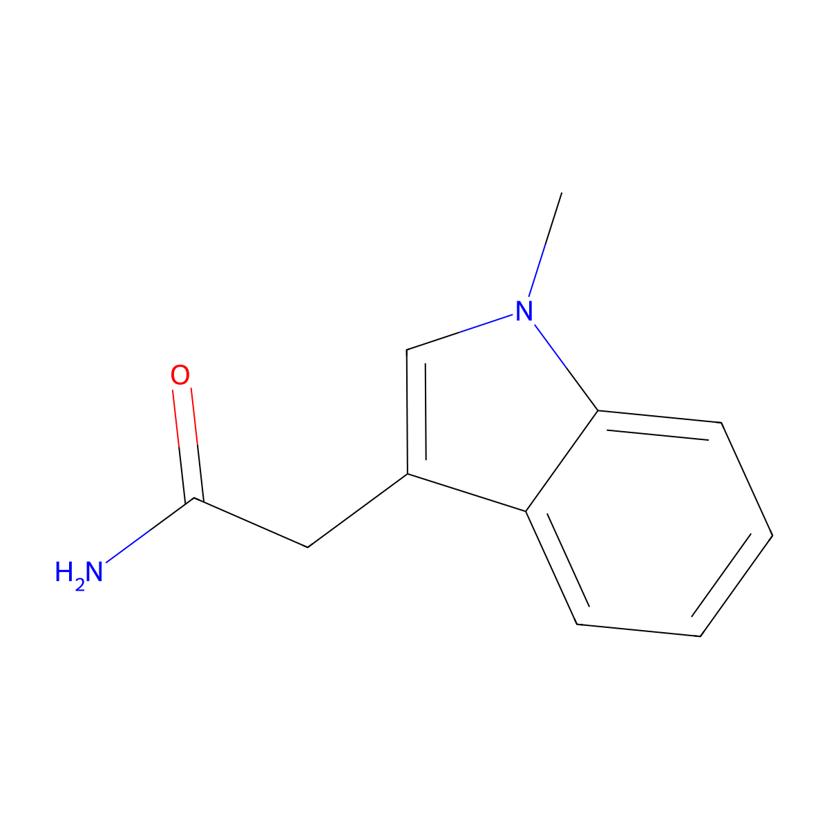 2-(1-Methyl-1H-indol-3-yl)acetamide molecular structure, CAS 150114-41-3