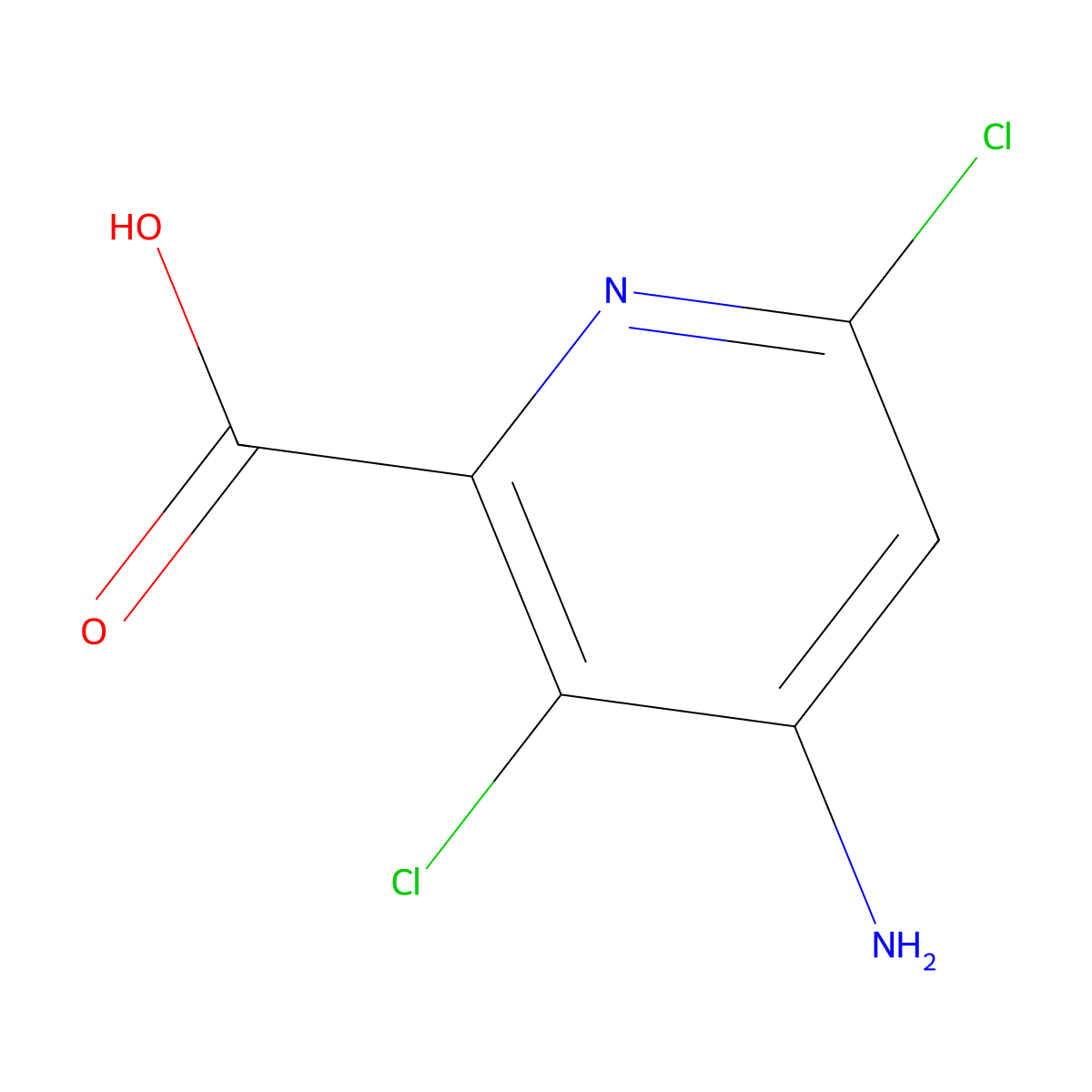Aminopyralid molecular structure, CAS 150114-71-9