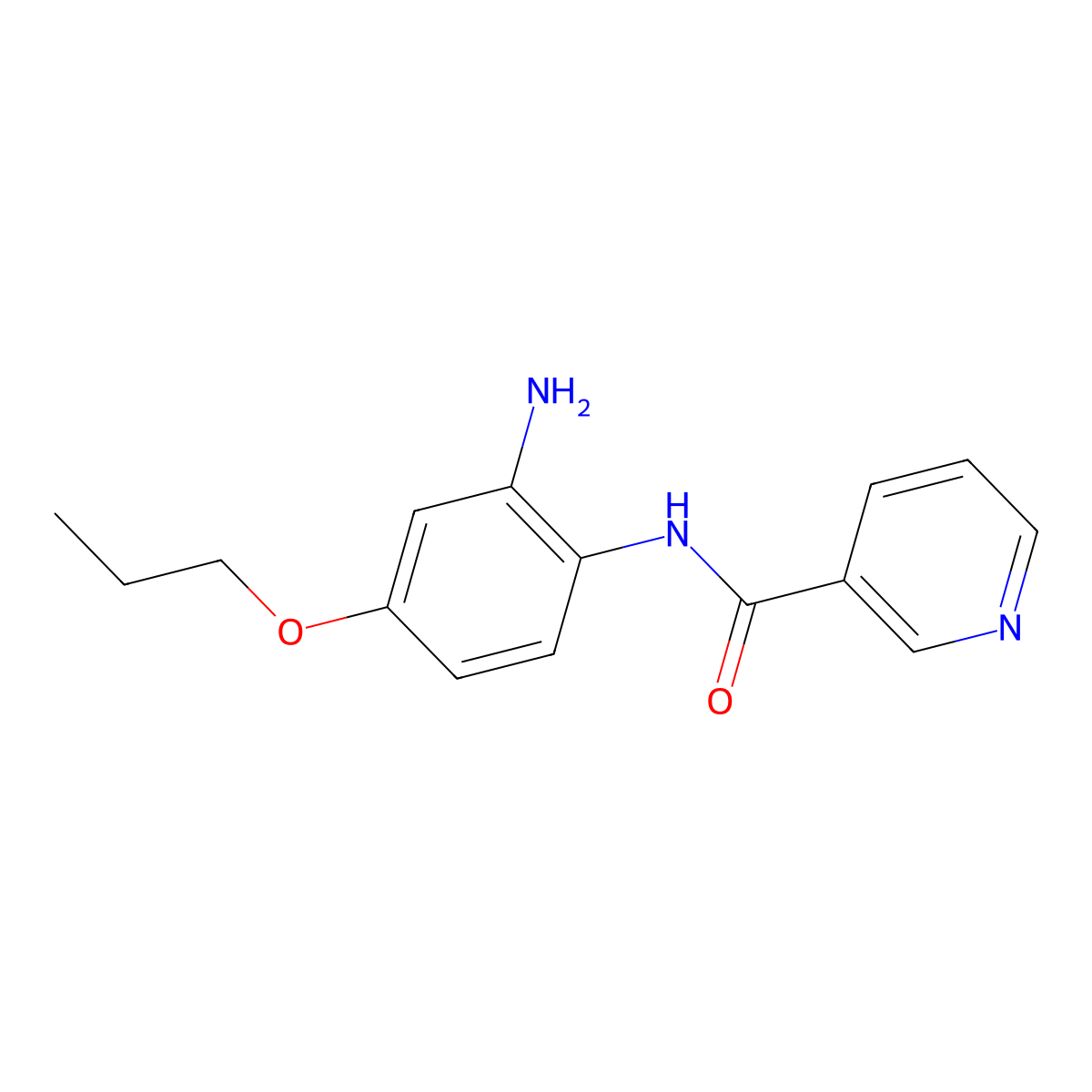 N-(2-amino-4-propoxyphenyl)pyridine-3-carboxamide molecular structure, CAS 1501149-80-9