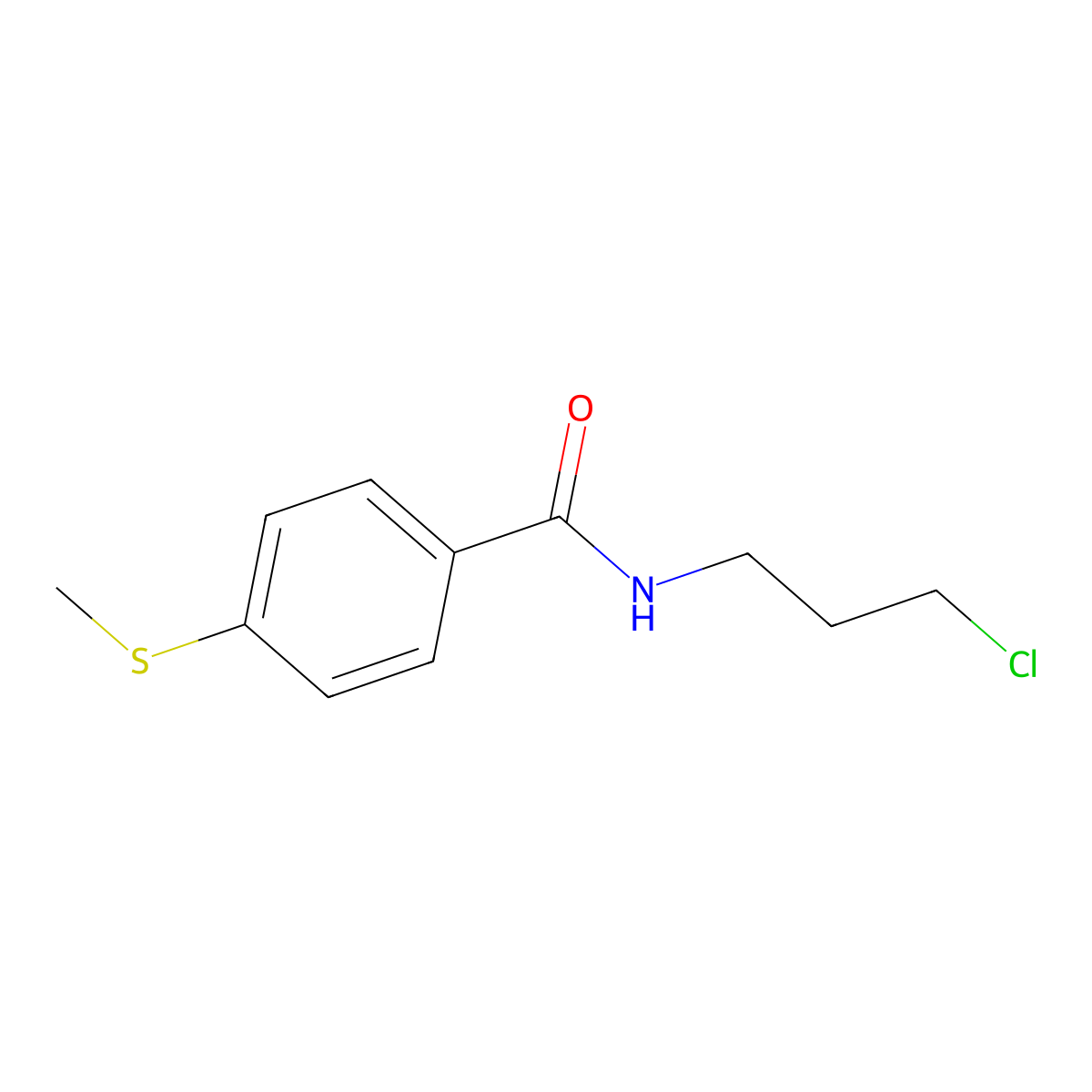 N-(3-Chloropropyl)-4-(methylthio)benzamide molecular structure, CAS 1501150-35-1