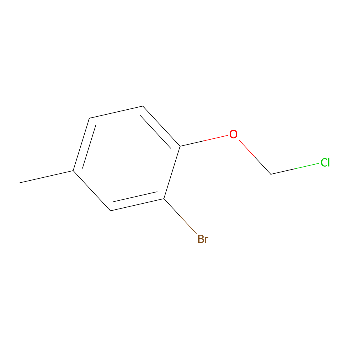 2-Bromo-1-(chloromethoxy)-4-methylbenzene molecular structure, CAS 1501166-83-1