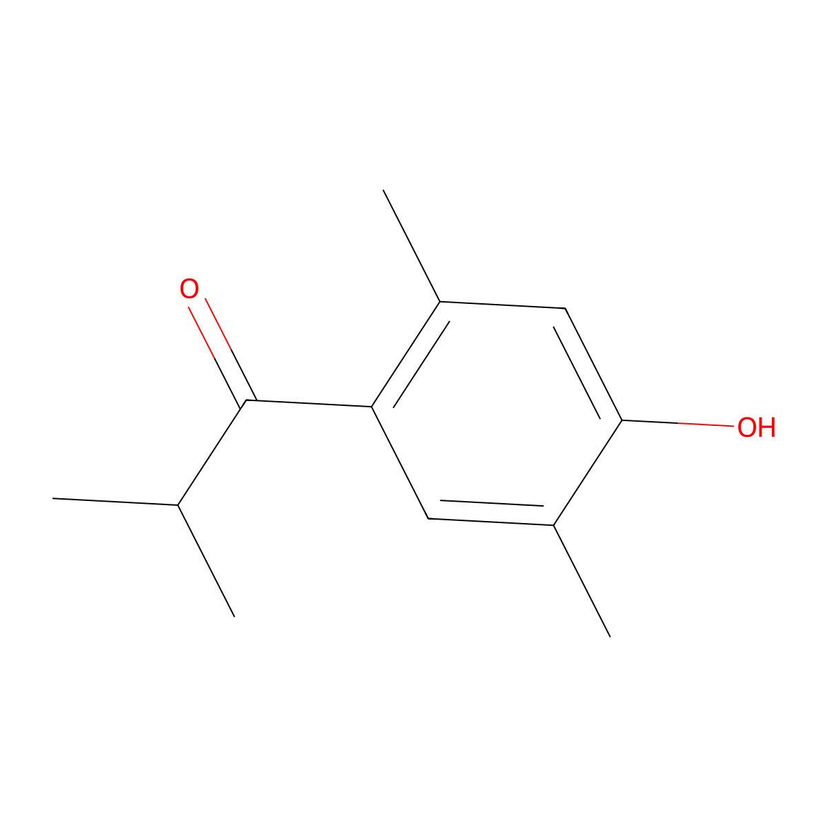 1-(4-Hydroxy-2,5-dimethylphenyl)-2-methylpropan-1-one molecular structure, CAS 1501171-21-6