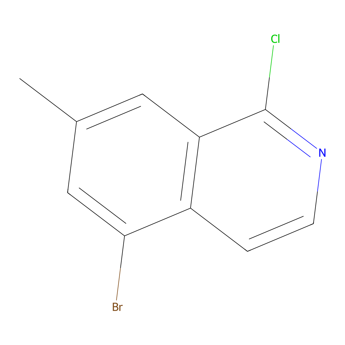 5-Bromo-1-chloro-7-methylisoquinoline molecular structure, CAS 1501176-61-9