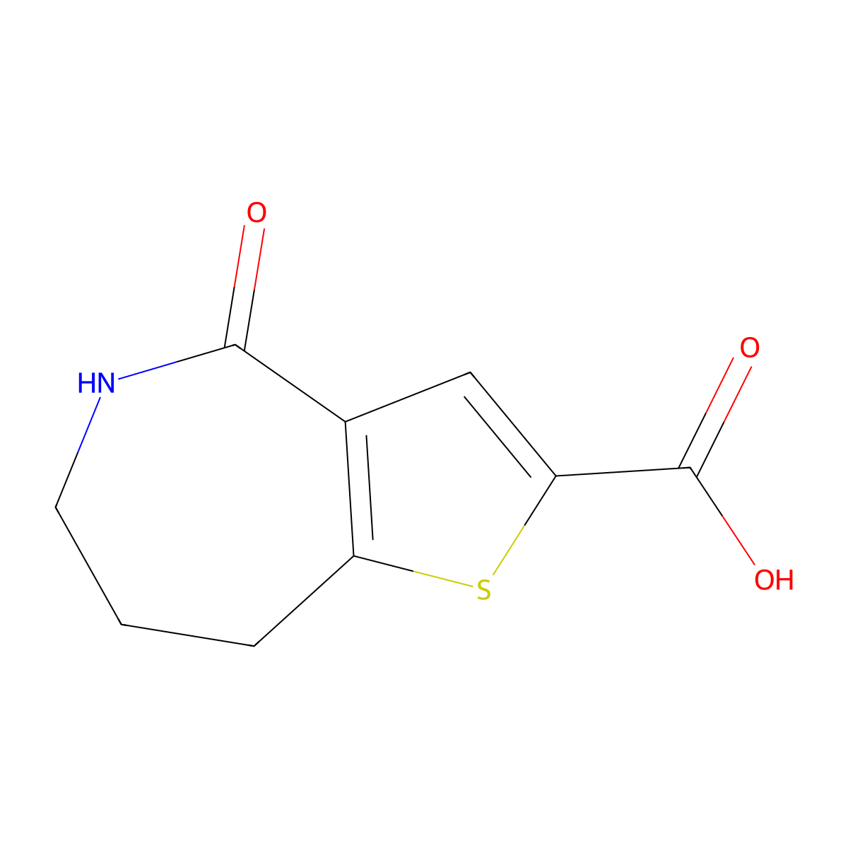 4-Oxo-4h,5h,6h,7h,8h-thieno[3,2-c]azepine-2-carboxylic acid molecular structure, CAS 1501177-75-8