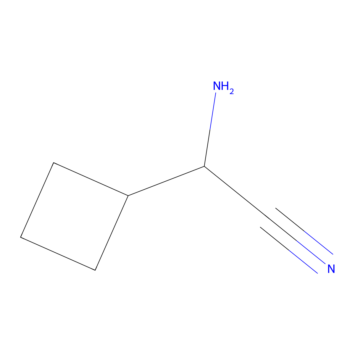 2-Amino-2-cyclobutylacetonitrile molecular structure, CAS 1501181-19-6