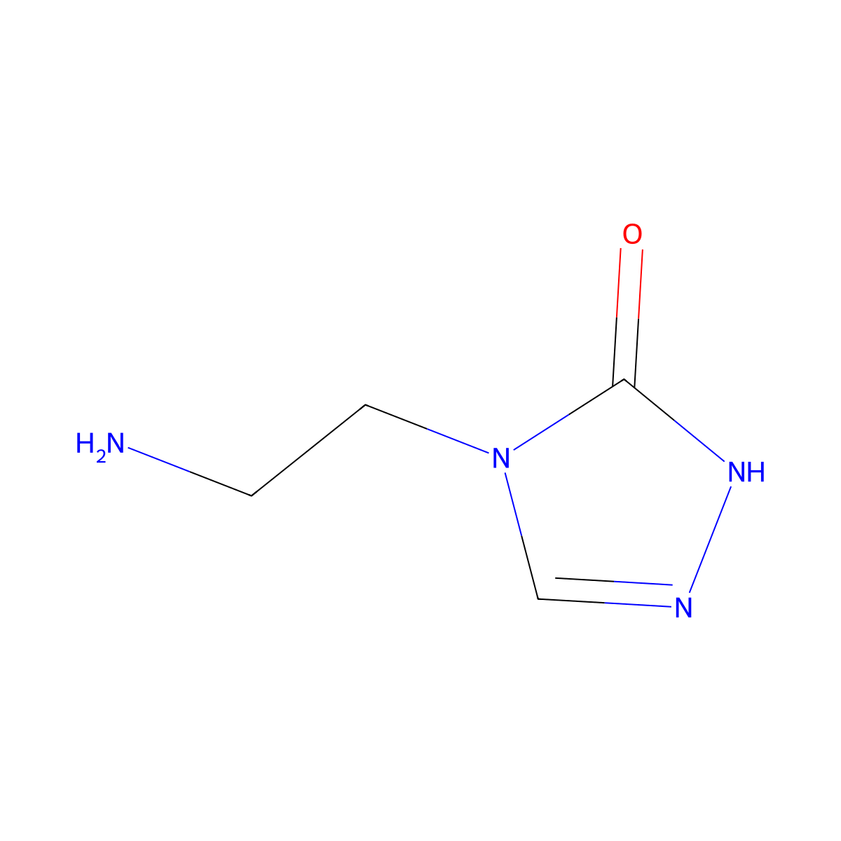 4-(2-aminoethyl)-4,5-dihydro-1H-1,2,4-triazol-5-one molecular structure, CAS 1501186-17-9