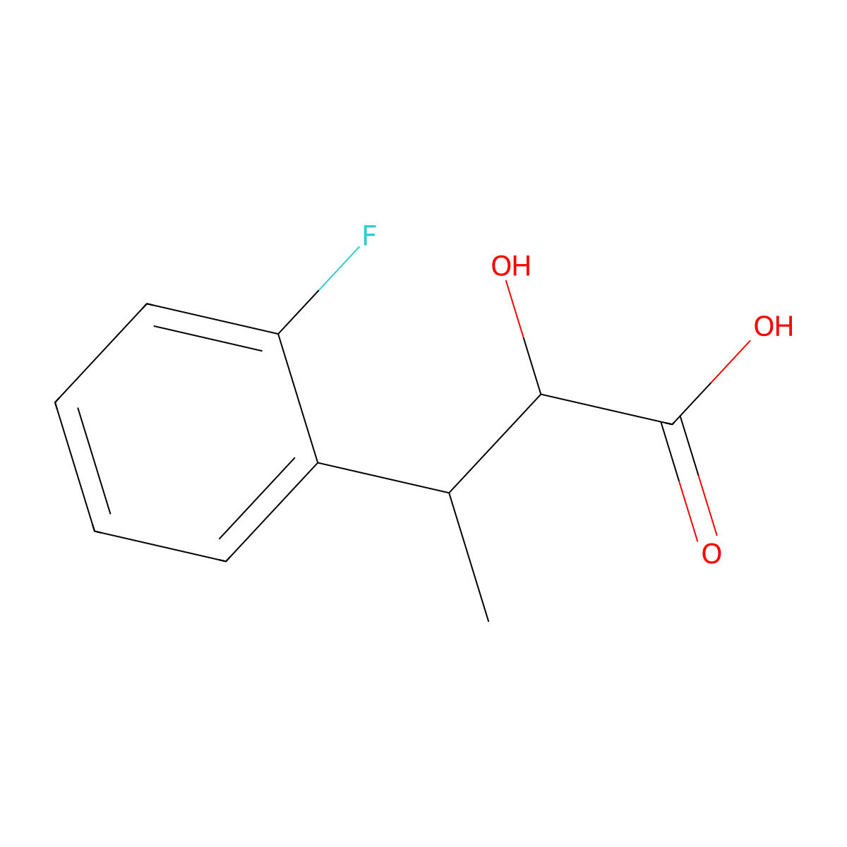 3-(2-Fluorophenyl)-2-hydroxybutanoic acid molecular structure, CAS 1501194-02-0