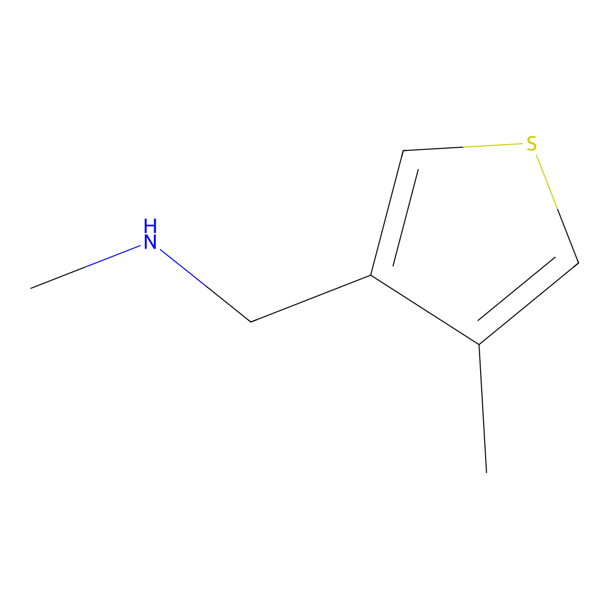 n-Methyl-1-(4-methylthiophen-3-yl)methanamine molecular structure, CAS 1501197-48-3