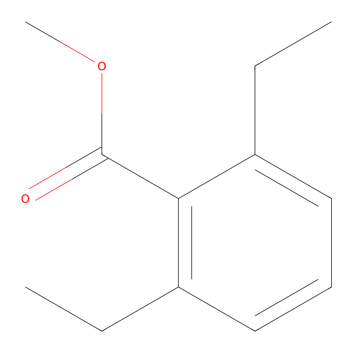 Methyl 2,6-diethylbenzoate molecular structure, CAS 15012-37-0
