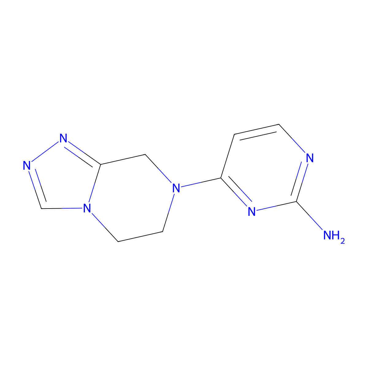 4-{5H,6H,7H,8H-[1,2,4]triazolo[4,3-a]pyrazin-7-yl}pyrimidin-2-amine molecular structure, CAS 1501212-56-1