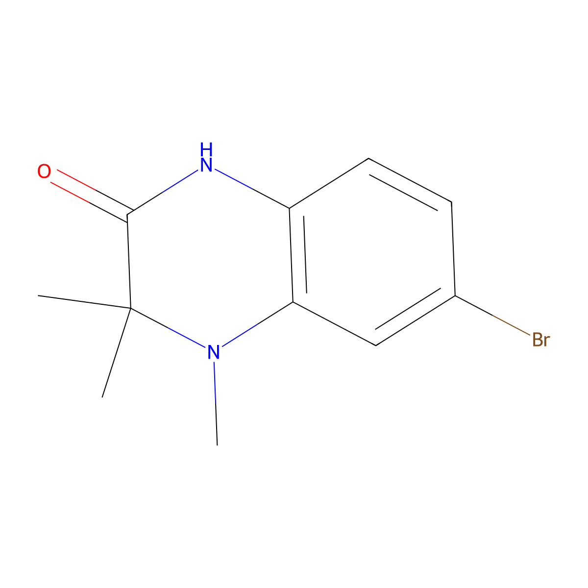6-Bromo-3,3,4-trimethyl-1,2,3,4-tetrahydroquinoxalin-2-one molecular structure, CAS 1501214-54-5