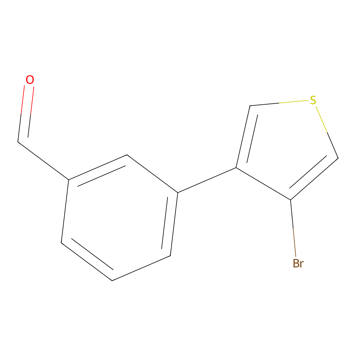 3-(4-Bromothiophen-3-yl)benzaldehyde molecular structure, CAS 1501247-69-3