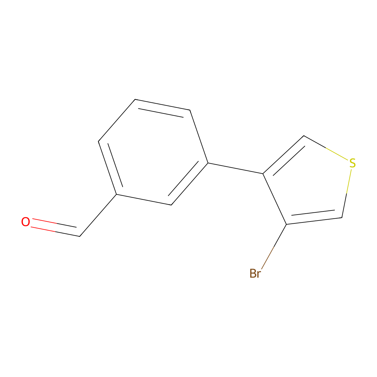 3-(4-Bromothiophen-3-yl)benzaldehyde molecular structure, CAS 1501247-69-3