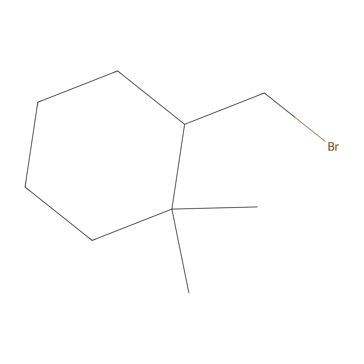 2-(Bromomethyl)-1,1-dimethylcyclohexane molecular structure, CAS 1501249-61-1