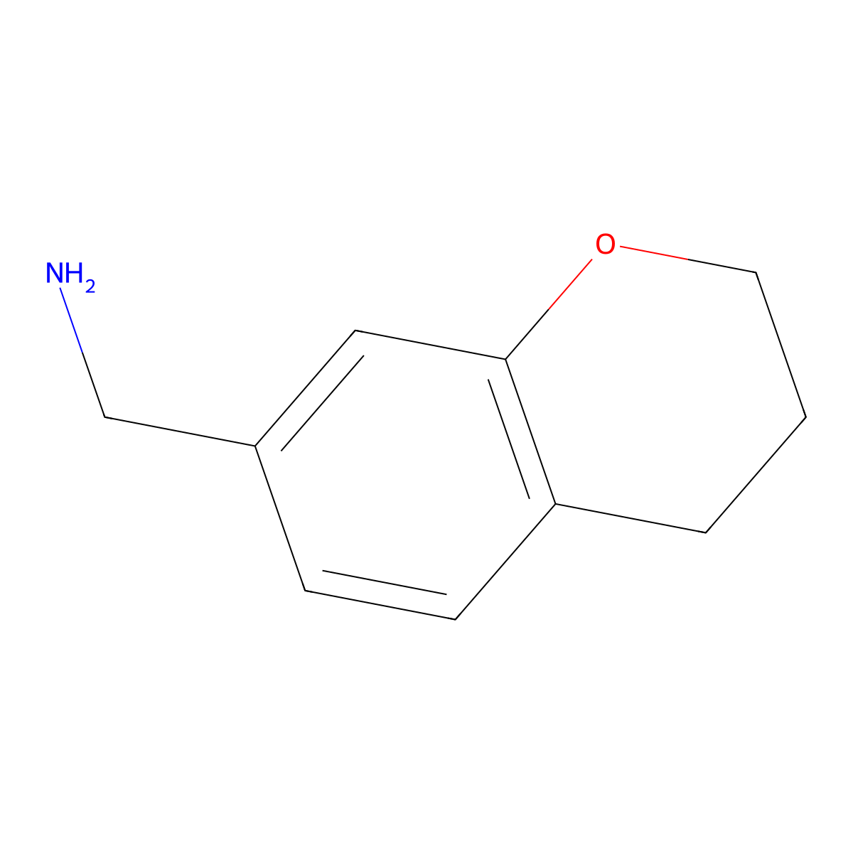 Chroman-7-ylmethanamine molecular structure, CAS 1501255-85-1