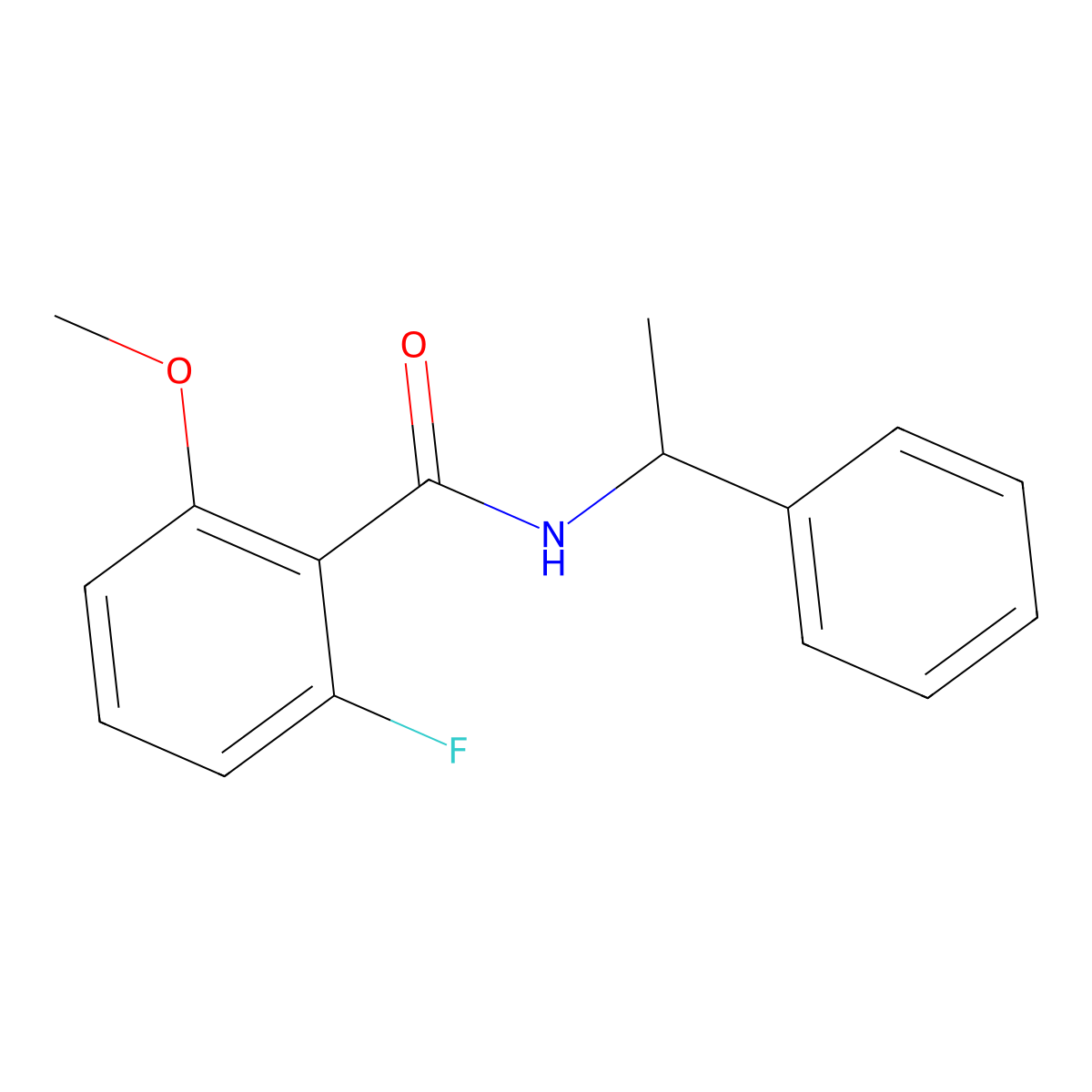 2-Fluoro-6-methoxy-N-(1-phenylethyl)benzamide molecular structure, CAS 1501266-19-8
