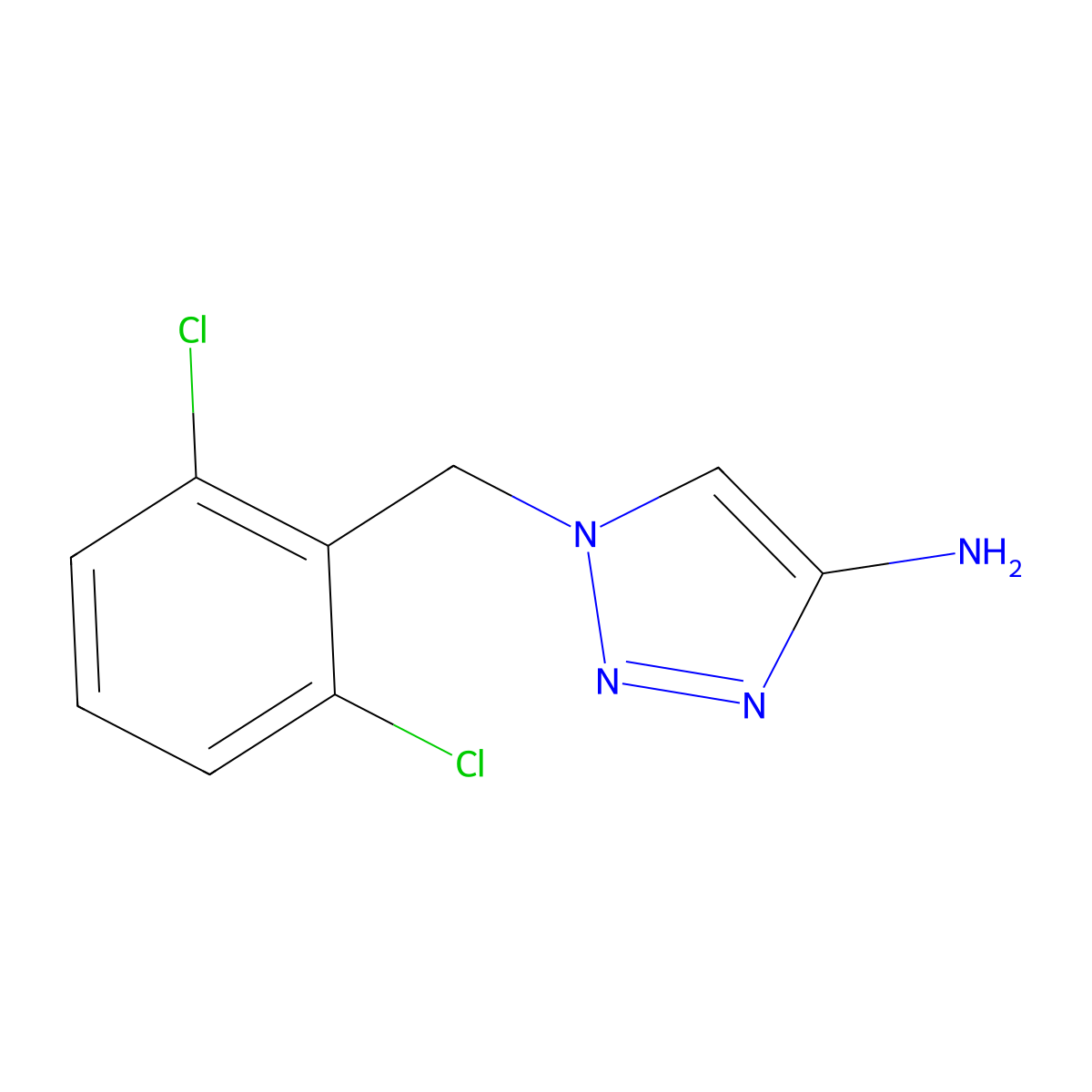 1-[(2,6-dichlorophenyl)methyl]-1H-1,2,3-triazol-4-amine molecular structure, CAS 1501273-76-2