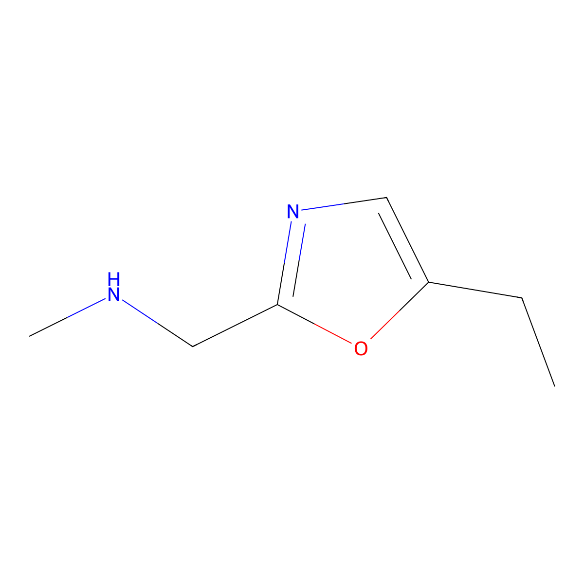 [(5-Ethyl-1,3-oxazol-2-yl)methyl](methyl)amine molecular structure, CAS 1501282-21-8