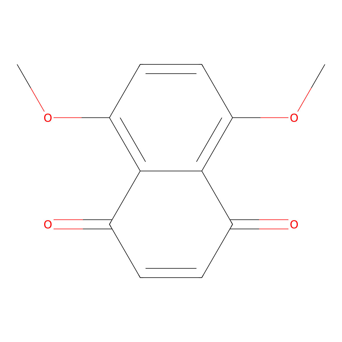 1,4-Naphthalenedione, 5,8-dimethoxy- molecular structure, CAS 15013-16-8