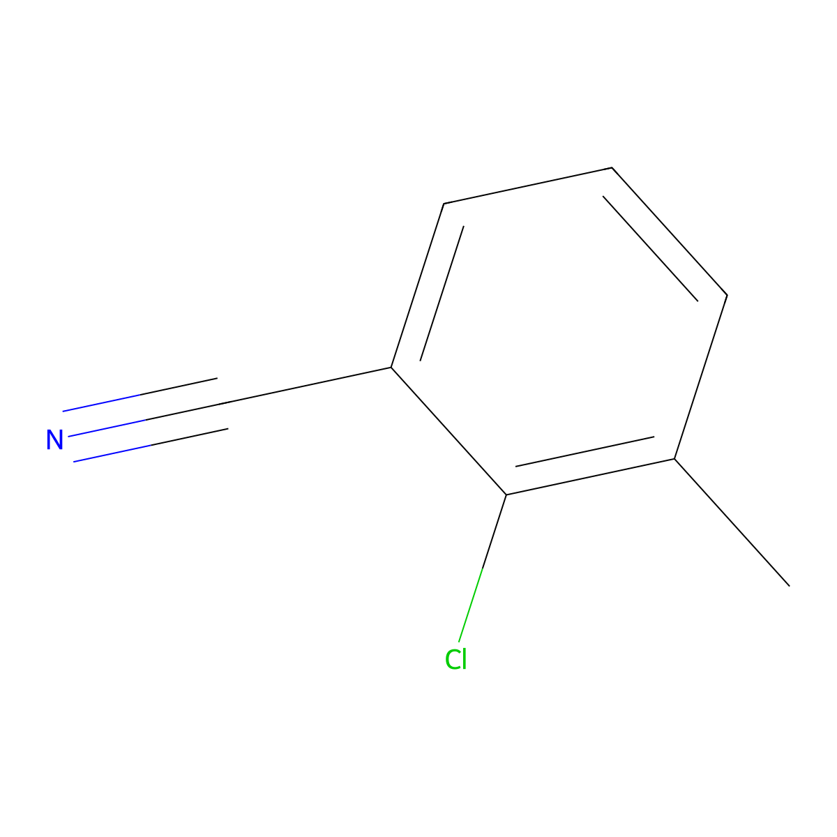 2-Chloro-3-methylbenzonitrile molecular structure, CAS 15013-71-5