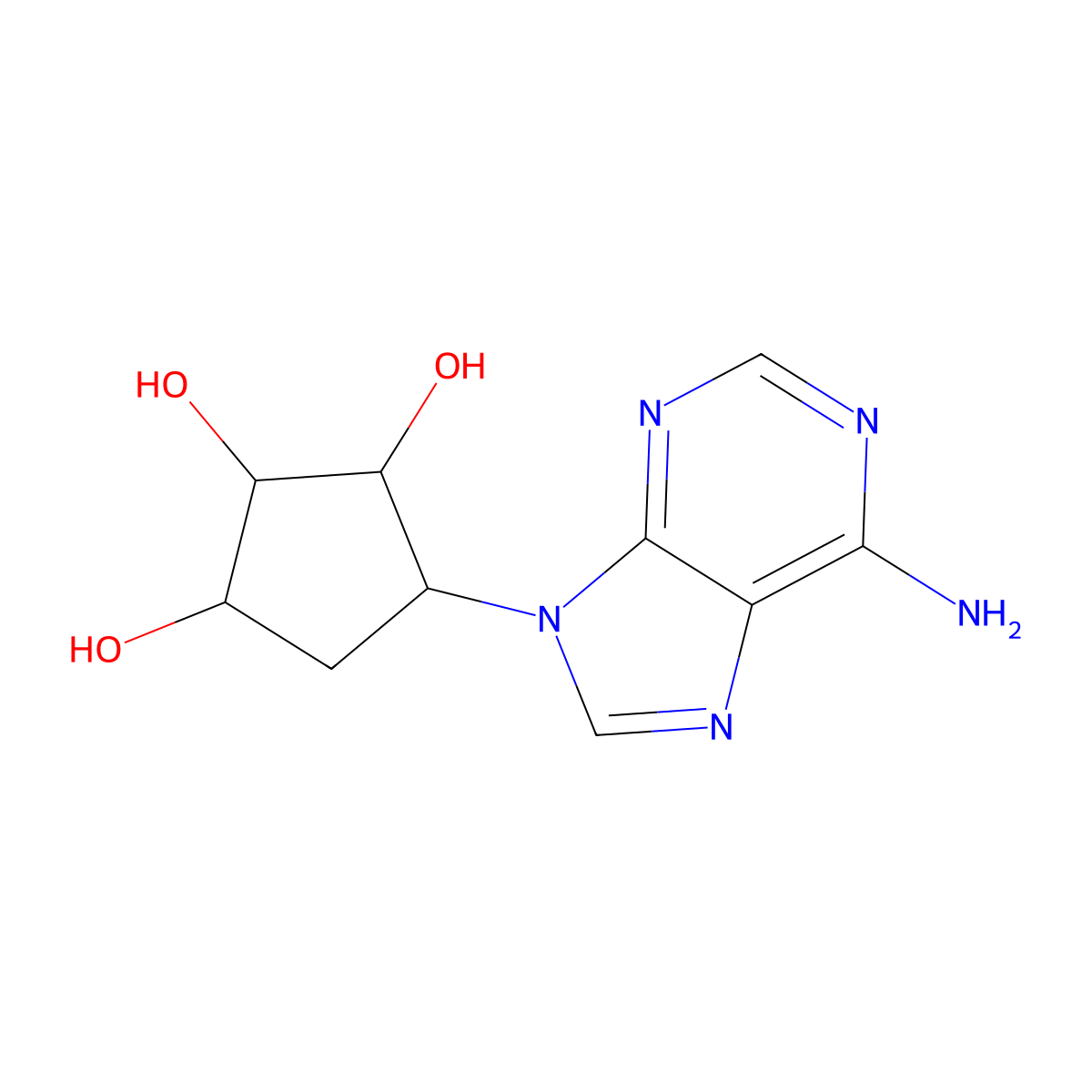 5'-Noraristeromycin molecular structure, CAS 150132-22-2