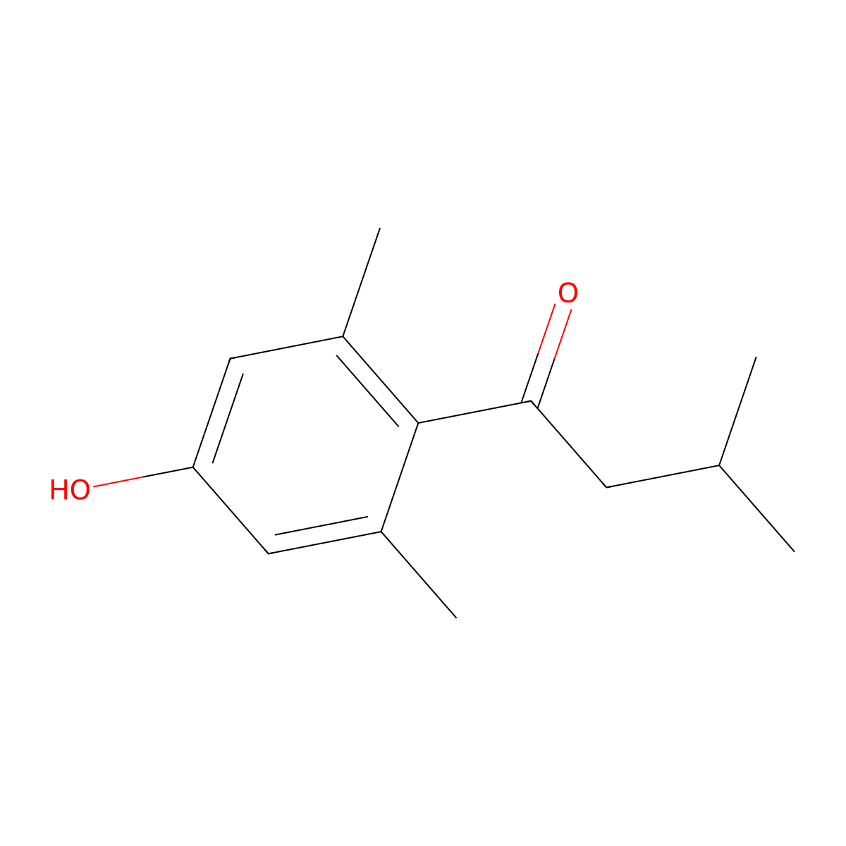 1-(4-Hydroxy-2,6-dimethylphenyl)-3-methylbutan-1-one molecular structure, CAS 1501320-17-7