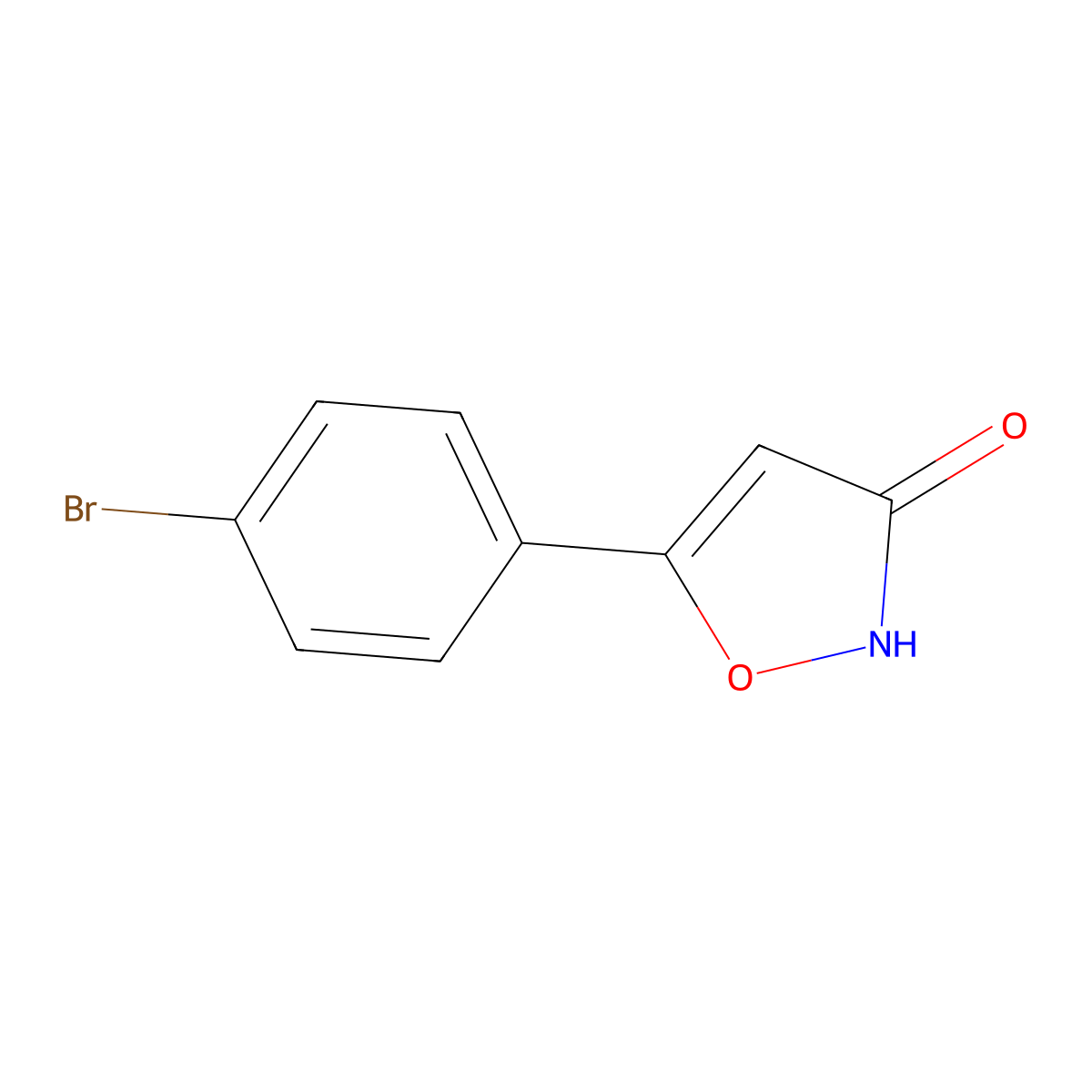 5-(4-Bromophenyl)isoxazol-3-ol molecular structure, CAS 1501326-27-7