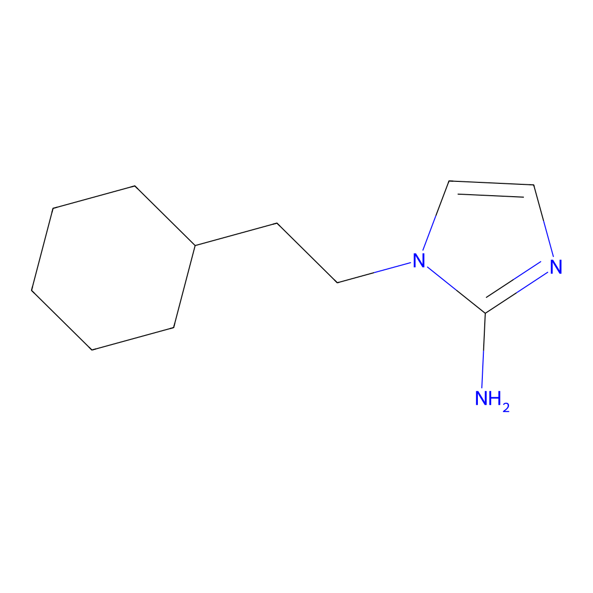 1-(2-cyclohexylethyl)-1H-imidazol-2-amine molecular structure, CAS 1501334-48-0