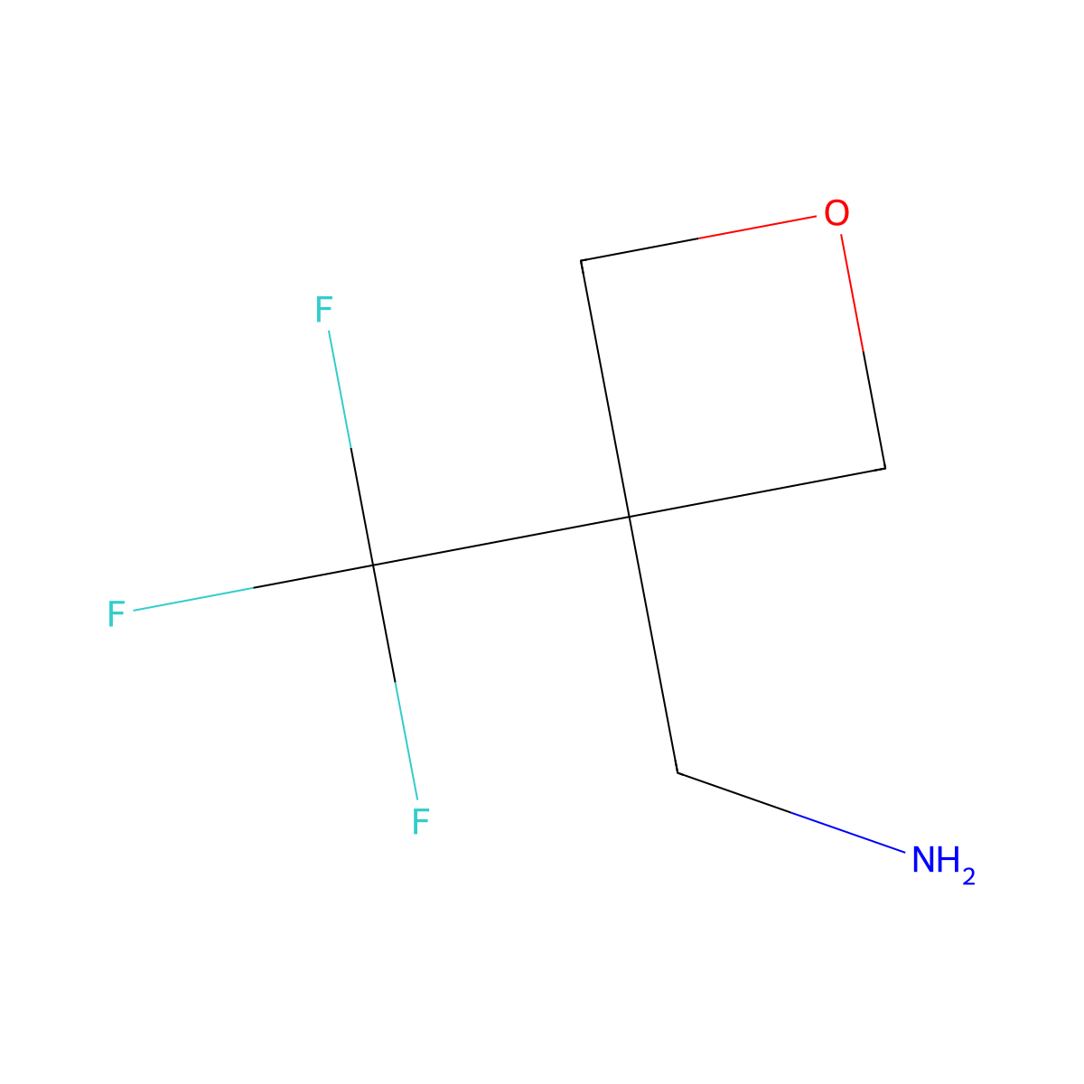 [3-(Trifluoromethyl)oxetan-3-yl]methanamine molecular structure, CAS 1501337-76-3