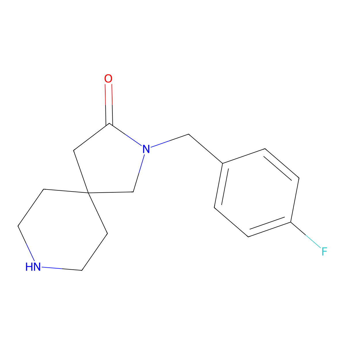 2-(4-Fluorobenzyl)-2,8-diazaspiro[4.5]decan-3-one molecular structure, CAS 1501339-20-3