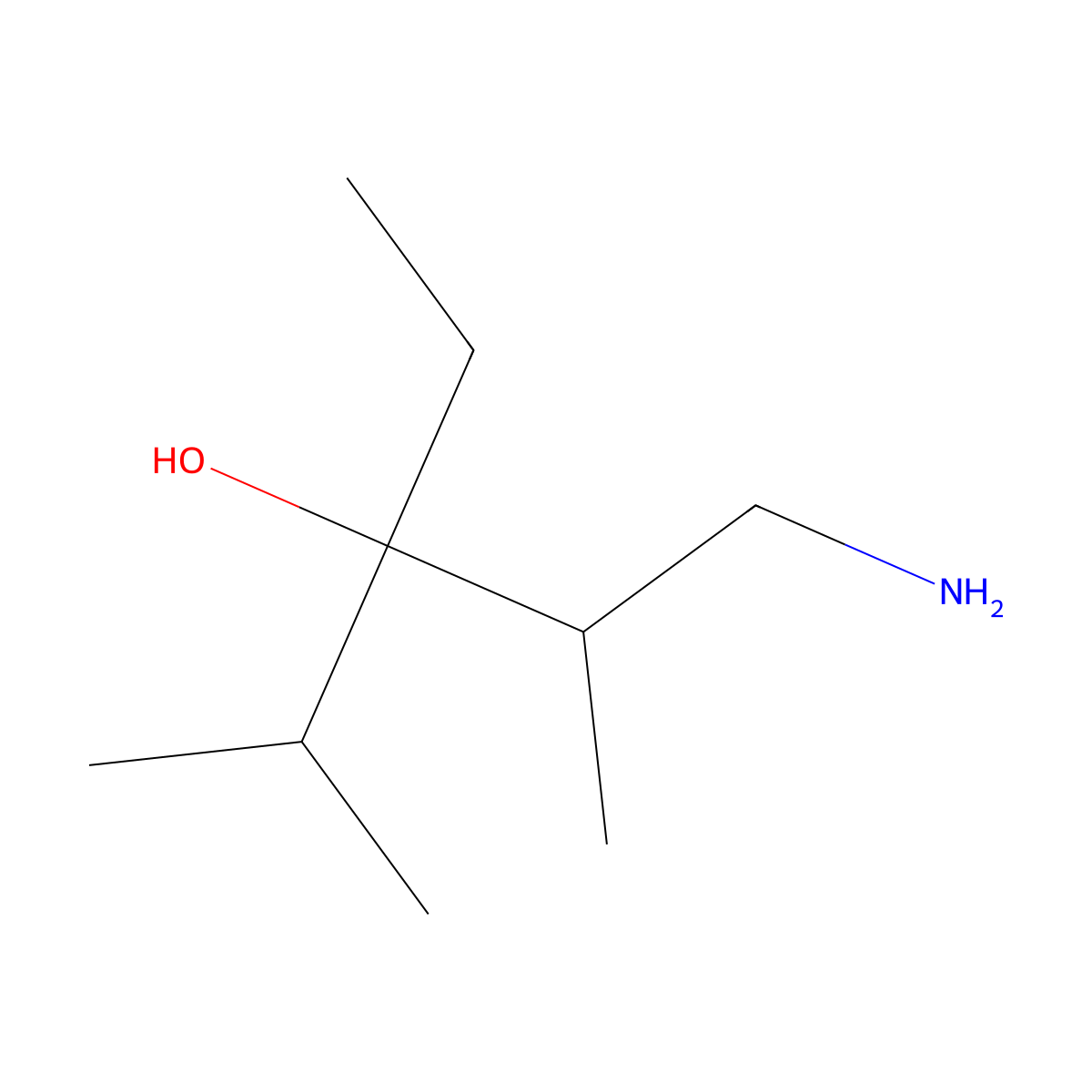 1-Amino-3-ethyl-2,4-dimethylpentan-3-OL molecular structure, CAS 1501353-55-4