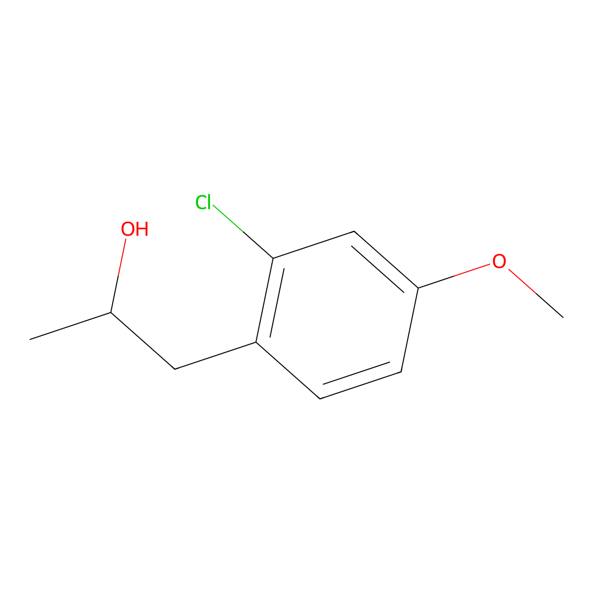 1-(2-Chloro-4-methoxyphenyl)propan-2-ol molecular structure, CAS 1501355-39-0