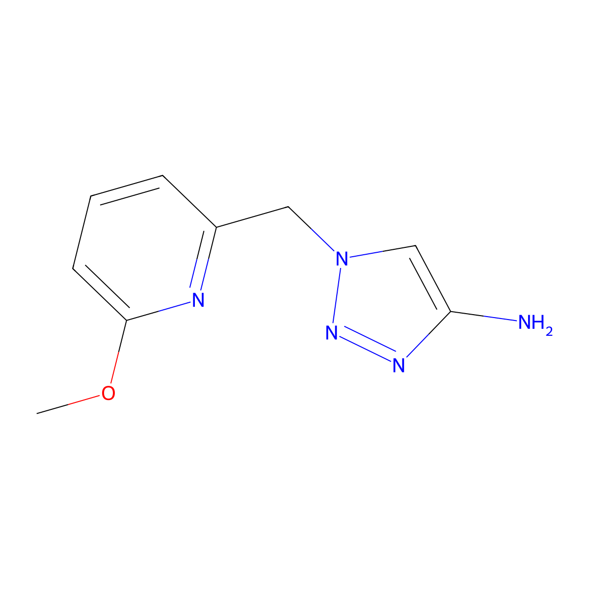 1-((6-Methoxypyridin-2-yl)methyl)-1h-1,2,3-triazol-4-amine molecular structure, CAS 1501365-54-3