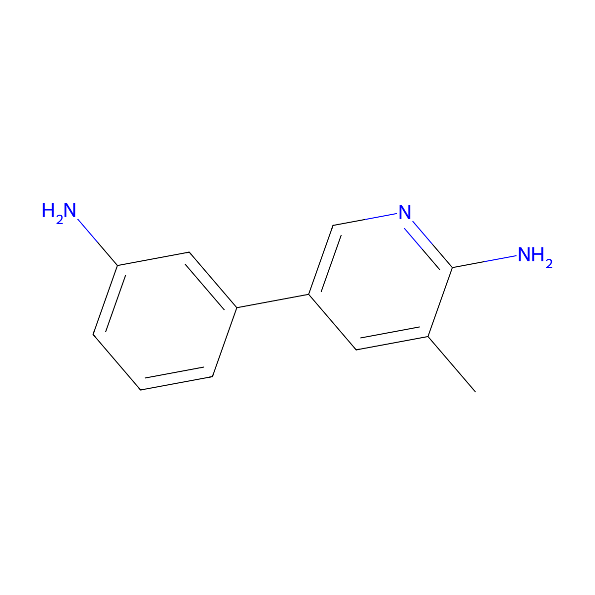 5-(3-Aminophenyl)-3-methyl-2-pyridinamine molecular structure, CAS 1501371-90-9