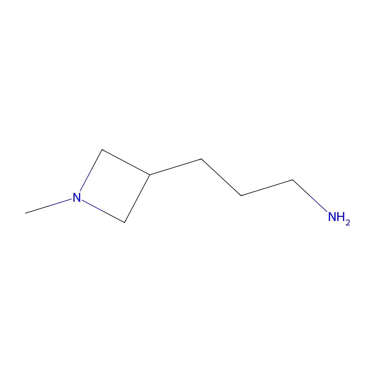 3-(1-Methylazetidin-3-yl)propan-1-amine molecular structure, CAS 1501401-74-6