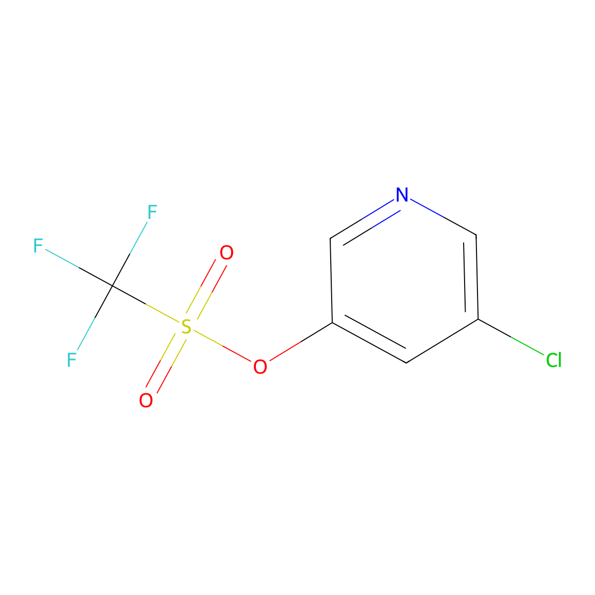 5-Chloropyridin-3-yl trifluoromethanesulfonate molecular structure, CAS 150145-19-0