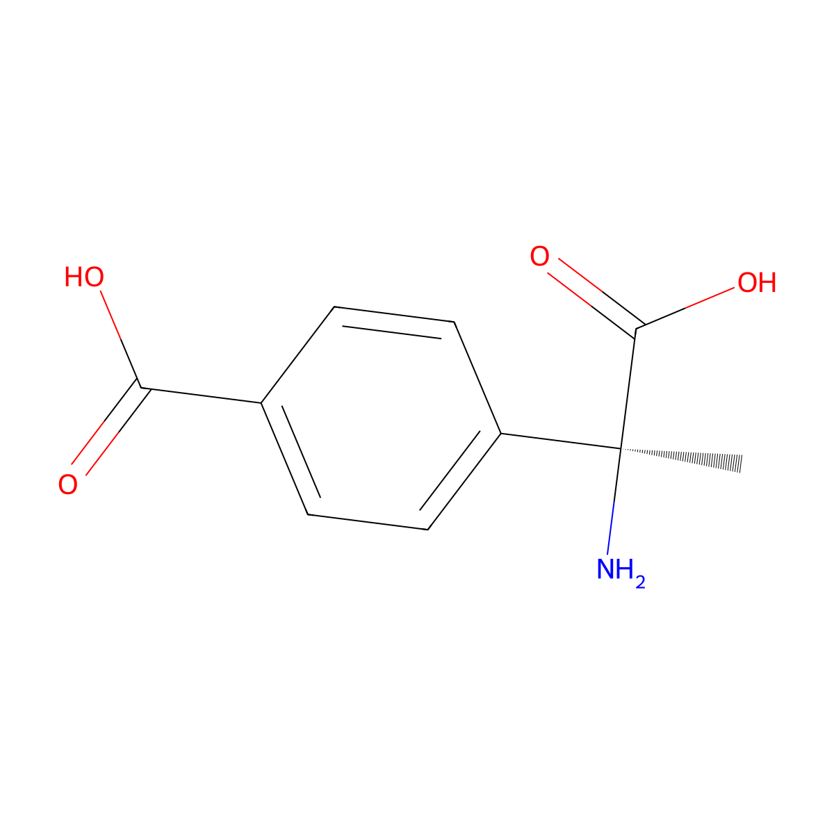 (S)-alpha-methyl-4-carboxyphenylglycine molecular structure, CAS 150145-89-4